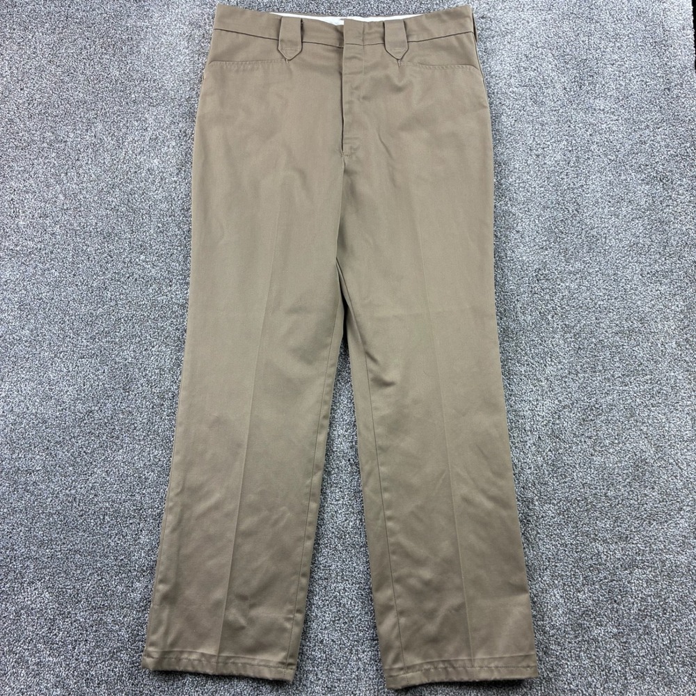 Vintage Dee Cee Ranch Wear Western Pants Mens 34x32 Tan USA Made Pearl Snap